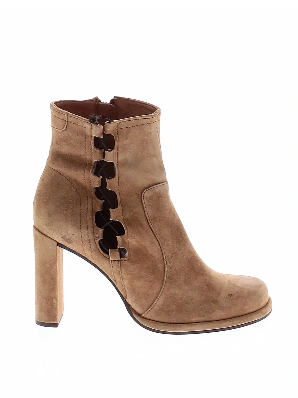 Free People Suede Cutout Ankle Boot - Brown